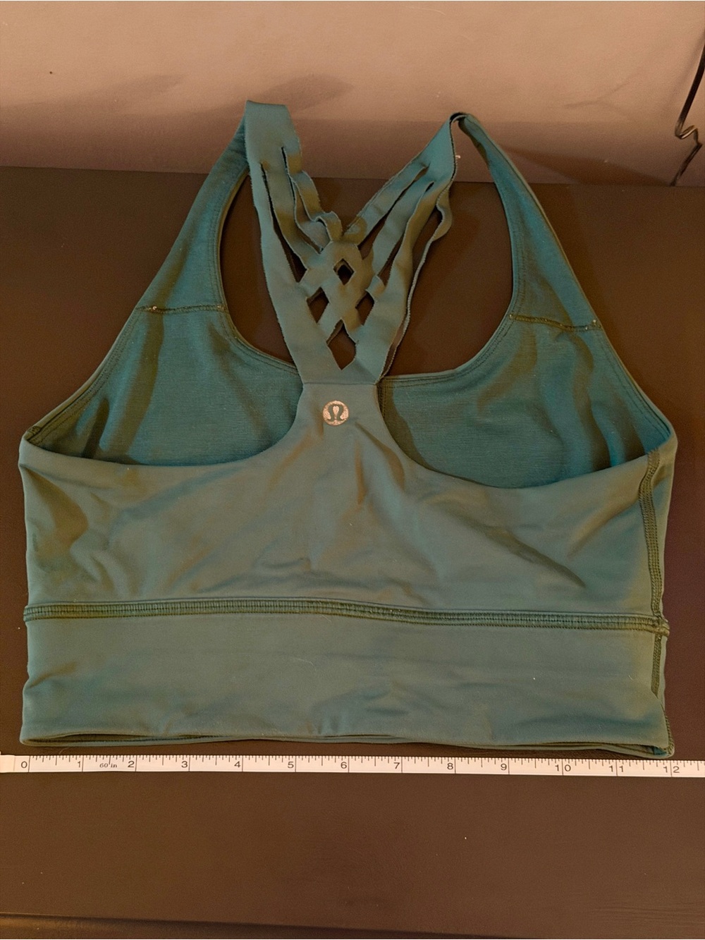 Lululemon Get Strappy Longline Bra Poseidon Teal Size 10